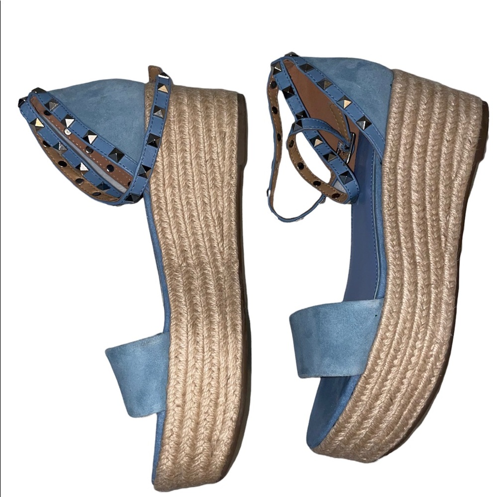 MARC FISHER Jazlyn Studded Ankle Strap Espadrille Sandal size-9 - Picture 6 of 7
